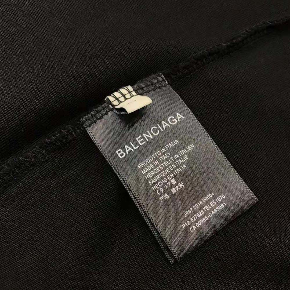 Balenciaga Women Marathon XL T-shirt in Black and White Vintage Jersey - image 8