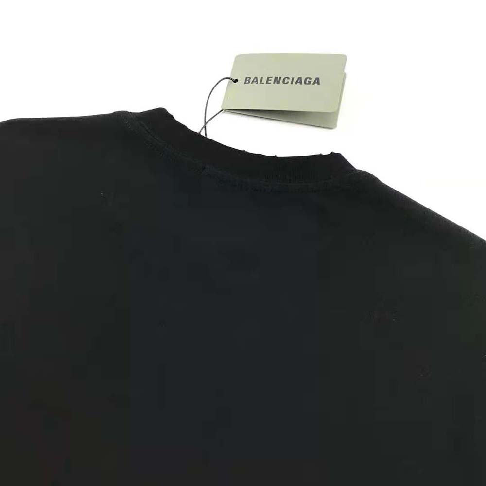Balenciaga Women Marathon XL T-shirt in Black and White Vintage Jersey - image 4