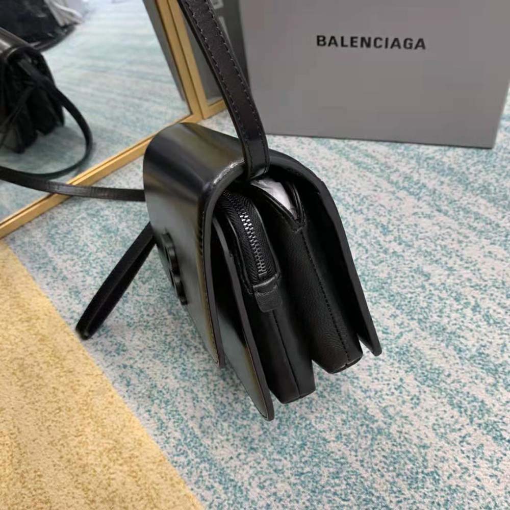 Balenciaga Women B Small Bag in Black Shiny Calfskin - image 6