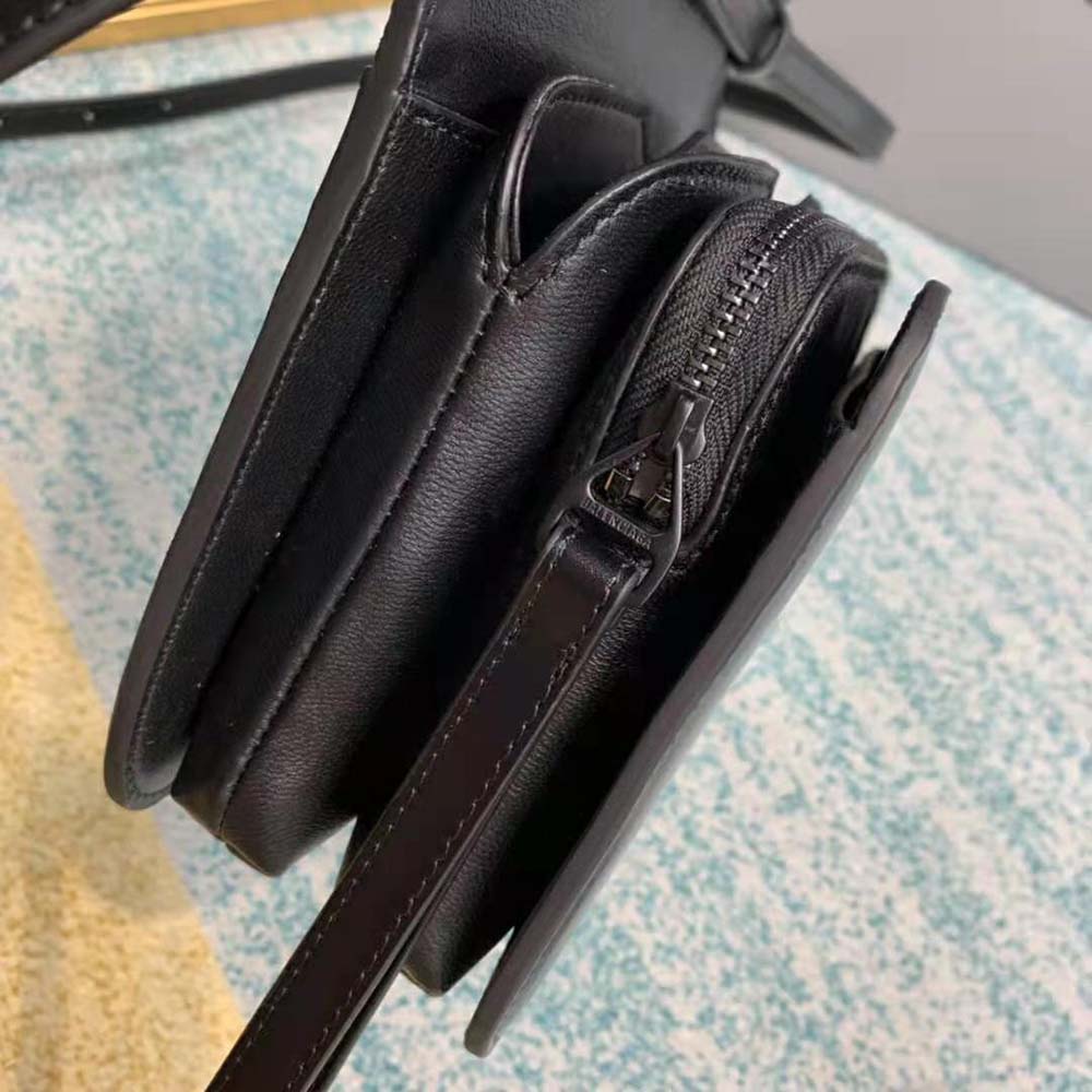Balenciaga Women B Small Bag in Black Shiny Calfskin - image 10