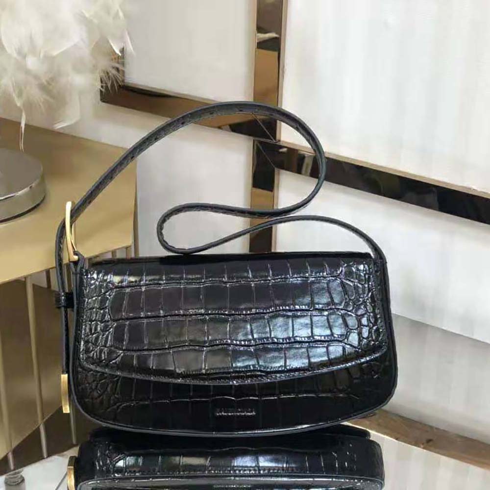 Close-up detail of silver hardware on Balenciaga Women Ghost Sling Bag