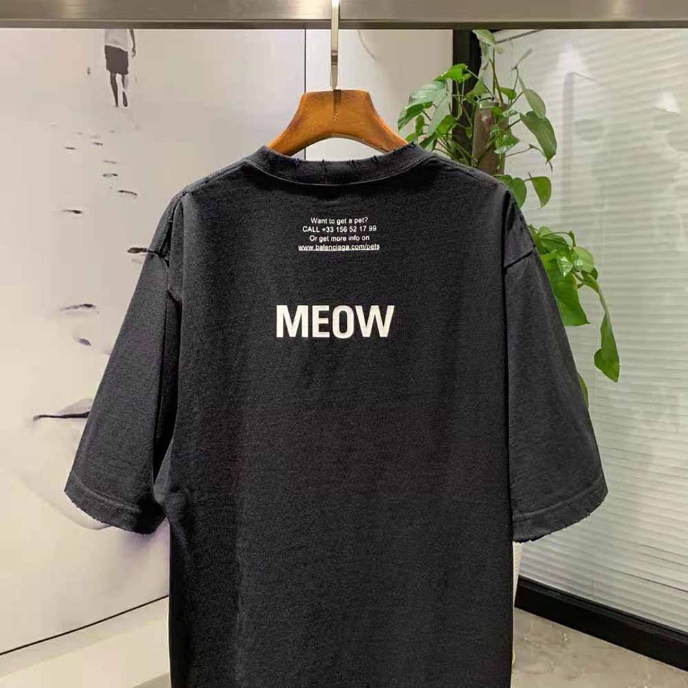Balenciaga Men I Love Cats XL T-Shirt in Black - image 4