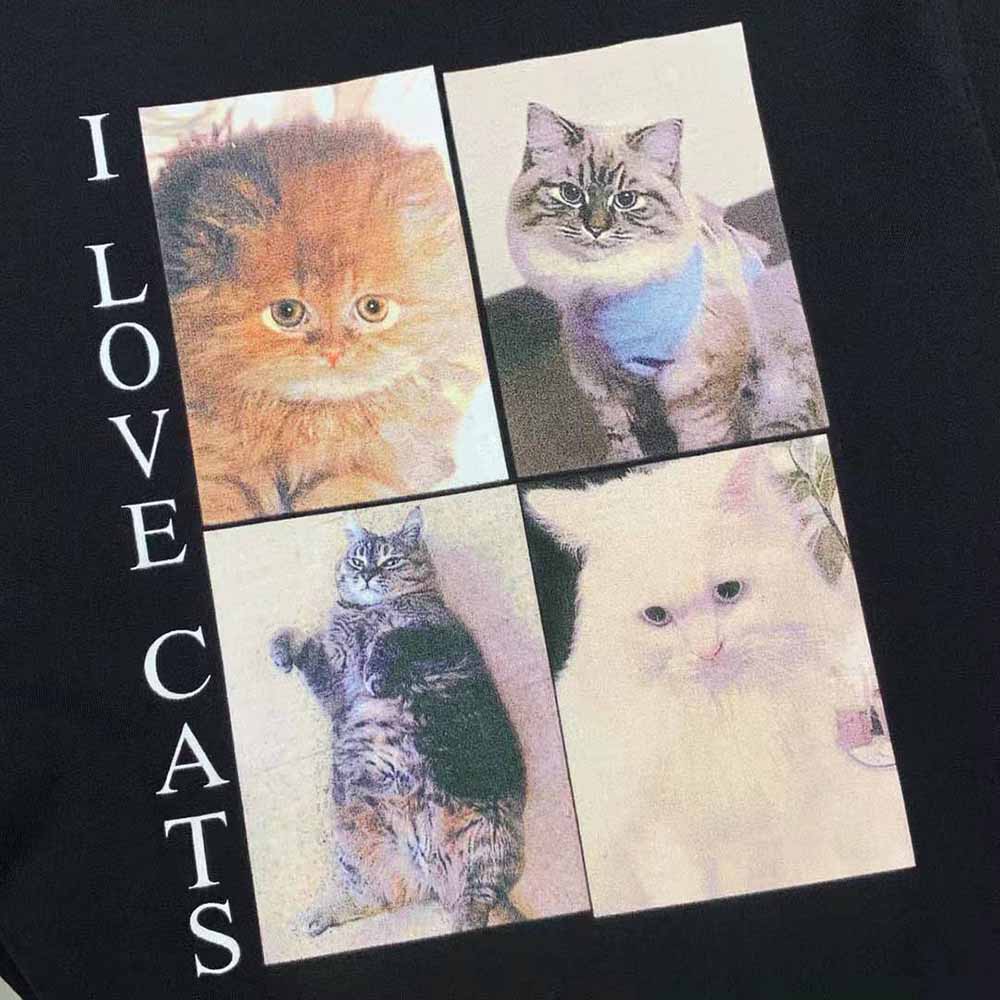 Balenciaga Men I Love Cats XL T-Shirt in Black - image 7