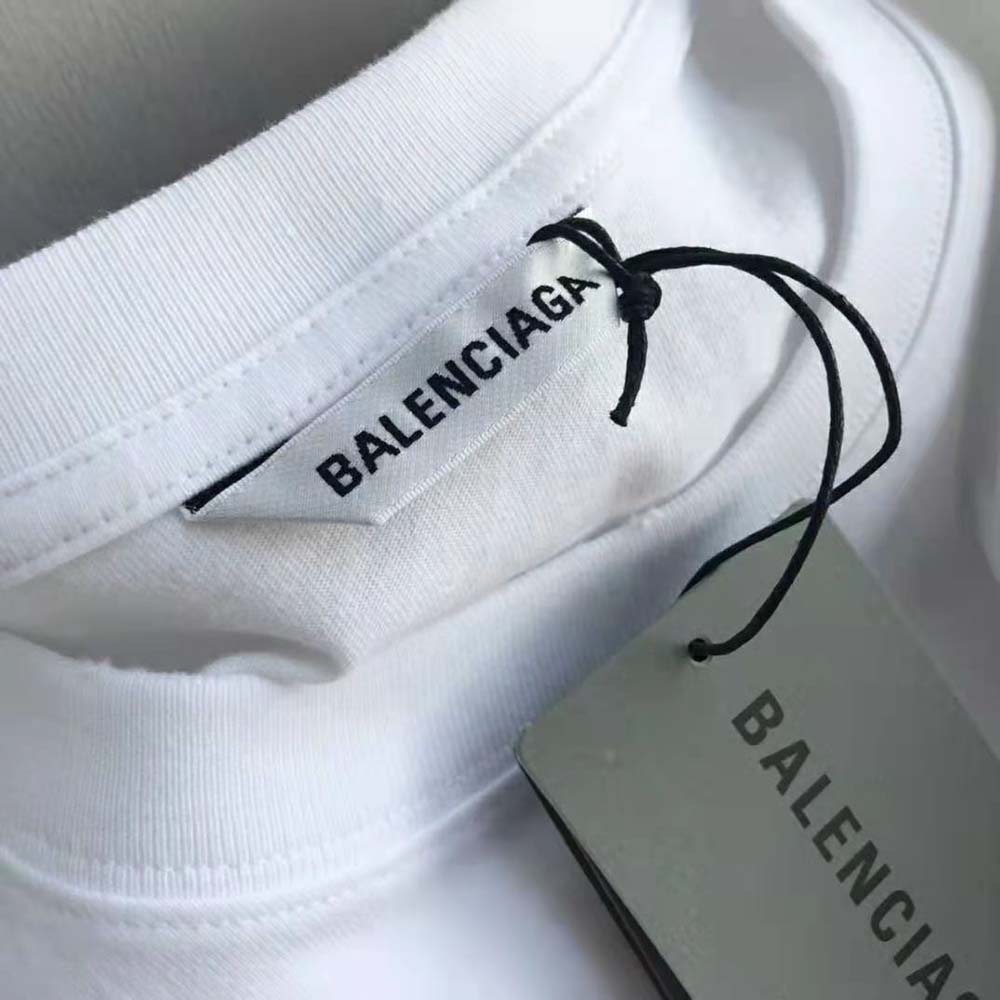 Balenciaga Men I Love U Medium Fit T-shirt in White Vintage Jersey - image 10