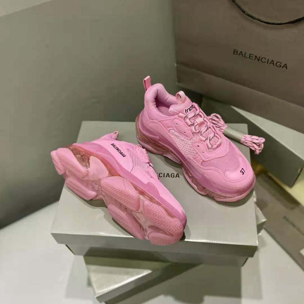 Balenciaga Women Triple S Clear Sole Sneaker in Light Pink Double Foam and Mesh - image 6