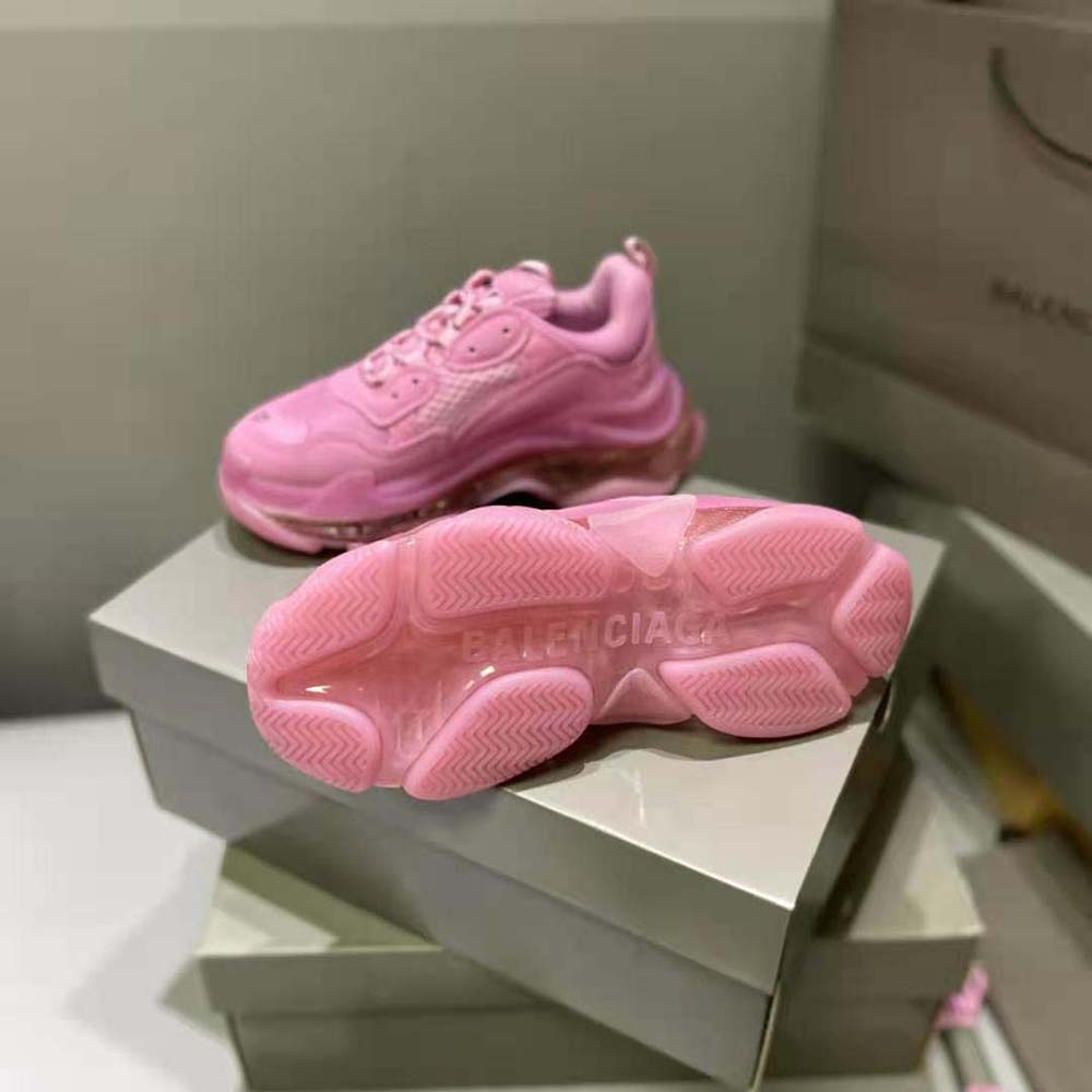 Balenciaga Women Triple S Clear Sole Sneaker in Light Pink Double Foam and Mesh - image 4