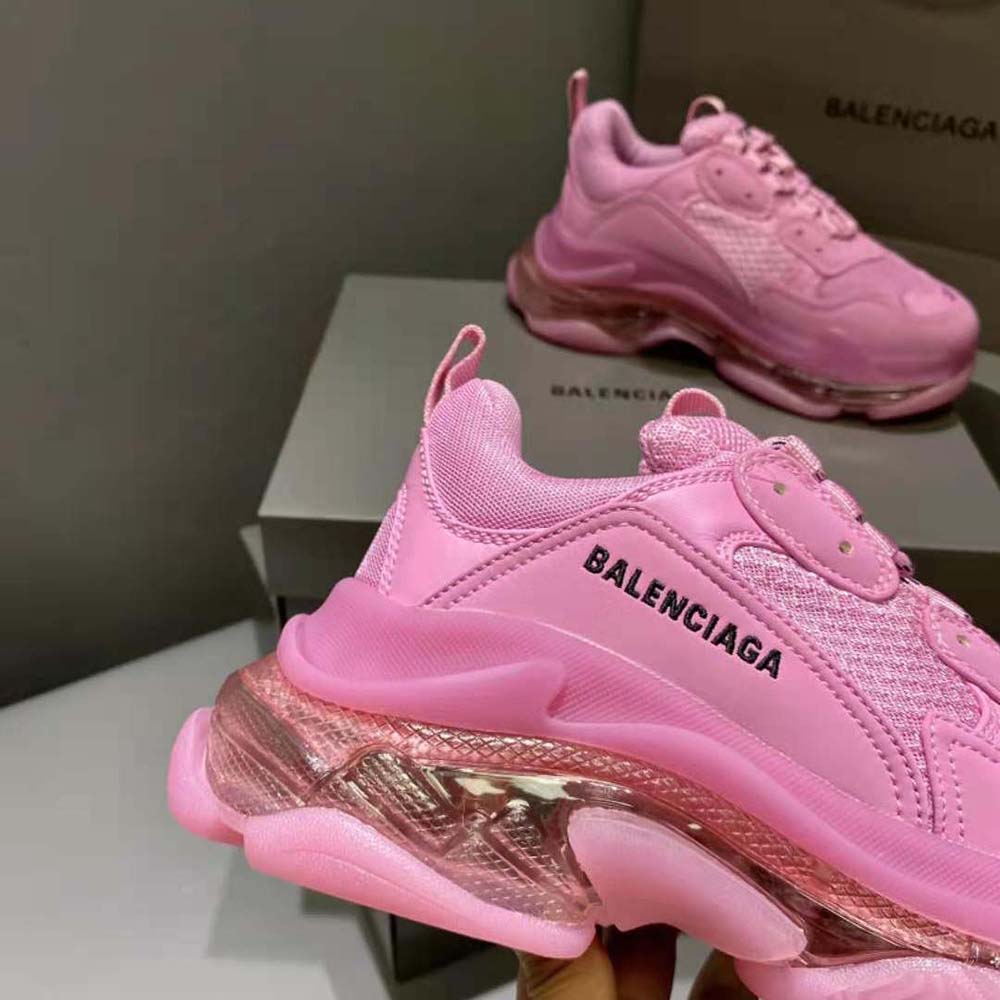 Balenciaga Women Triple S Clear Sole Sneaker in Light Pink Double Foam and Mesh - image 8