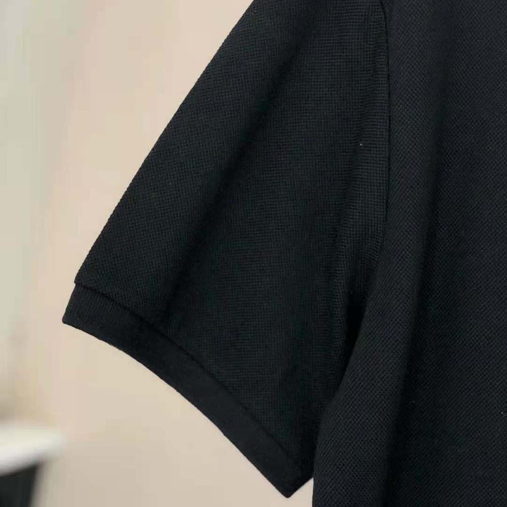 Burberry Men Logo Detail Cotton Pique Polo Shirt-Black - image 10