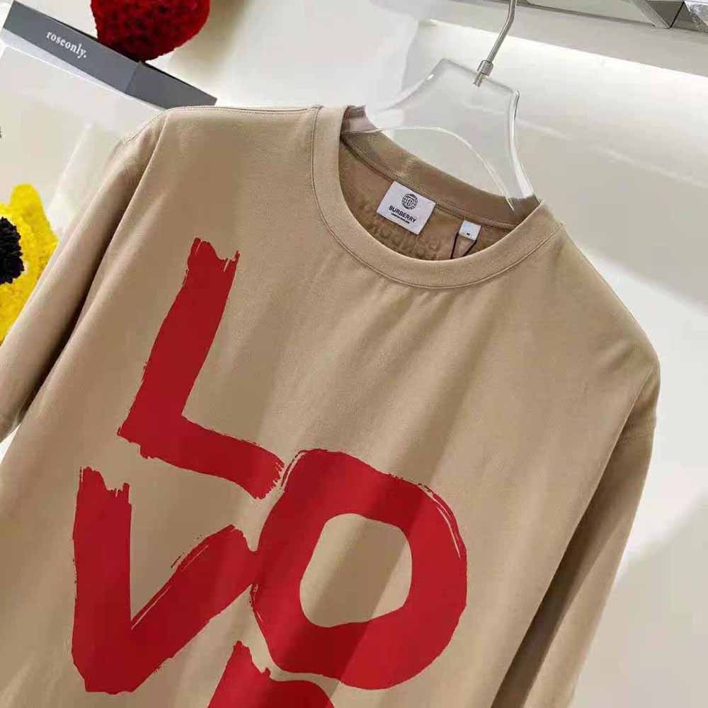 Burberry Women Love Print Cotton Oversized T-shirt - image 4