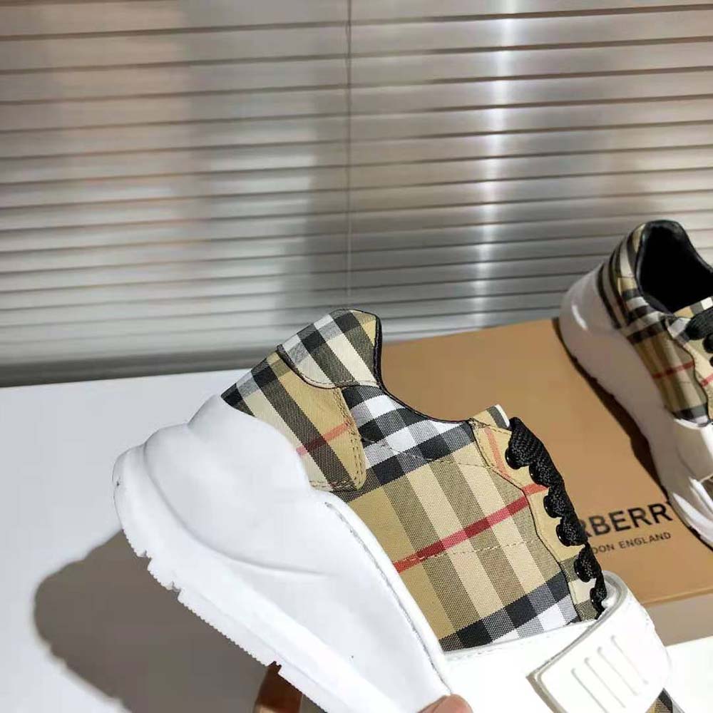Burberry Unisex Vintage Check Cotton Sneakers - image 9