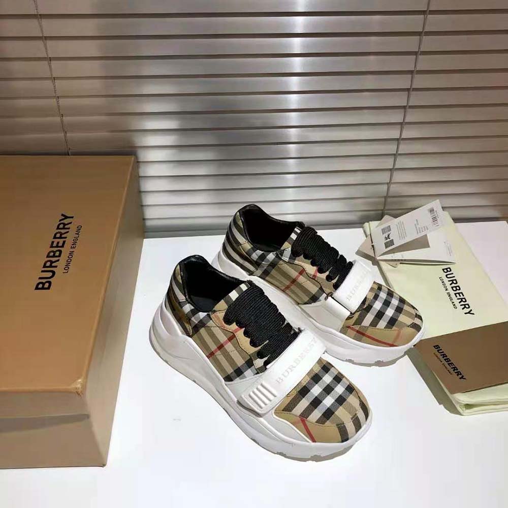 Burberry Unisex Vintage Check Cotton Sneakers - image 6