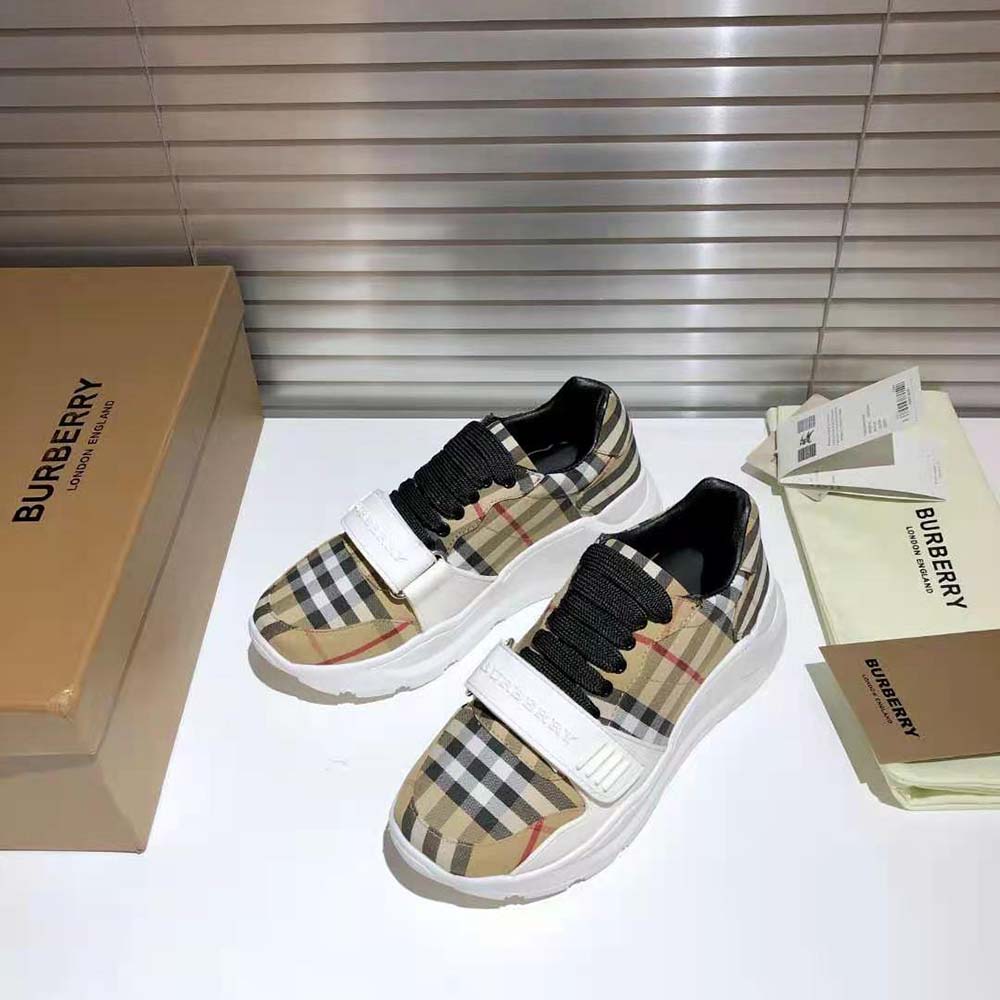 Burberry Unisex Vintage Check Cotton Sneakers - image 5