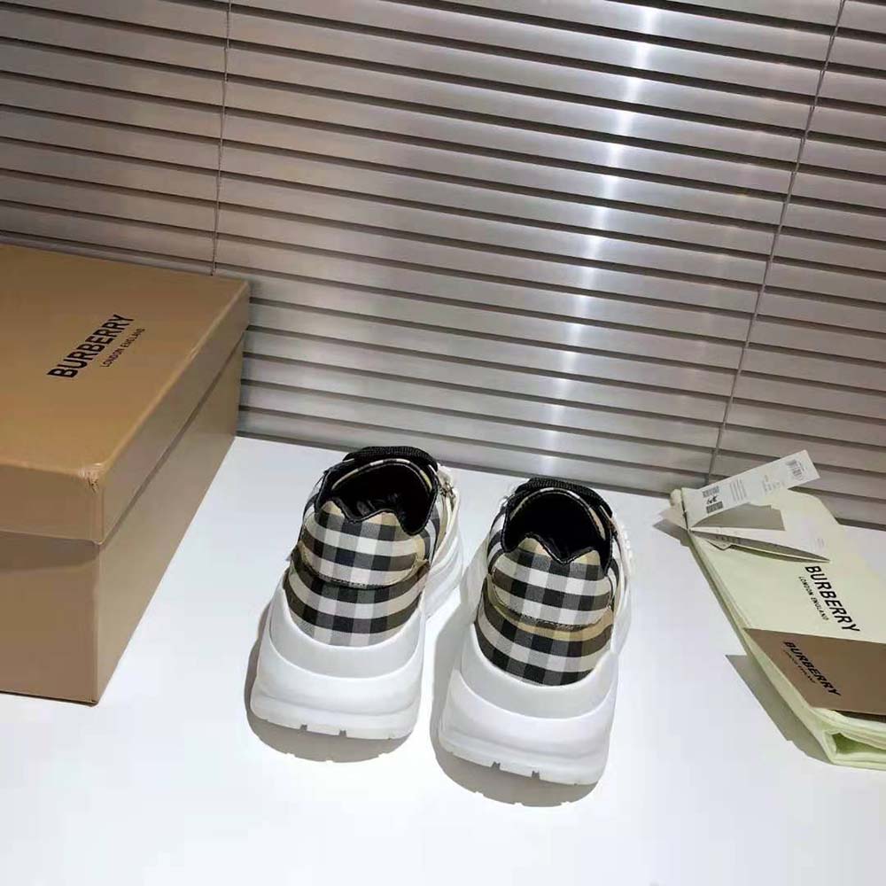 Burberry Unisex Vintage Check Cotton Sneakers - image 4