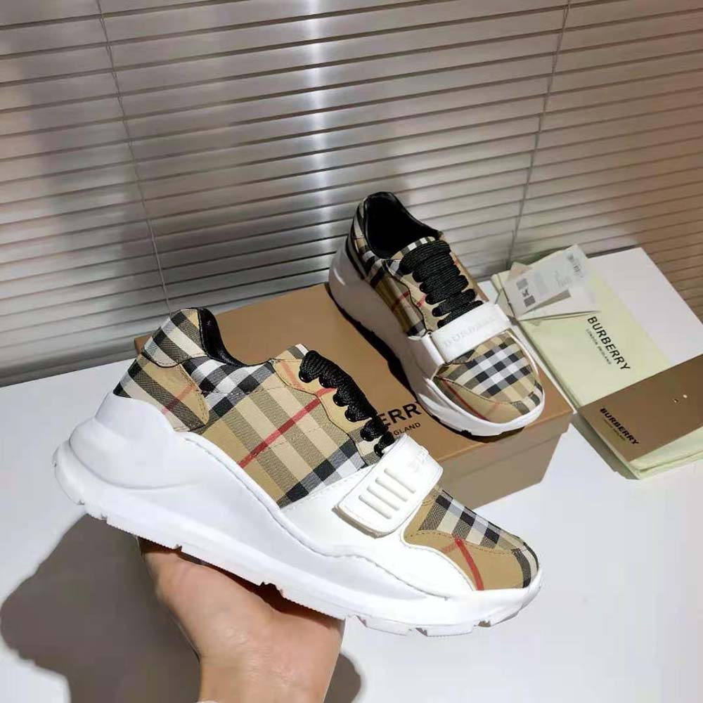 Burberry Unisex Vintage Check Cotton Sneakers - image 7