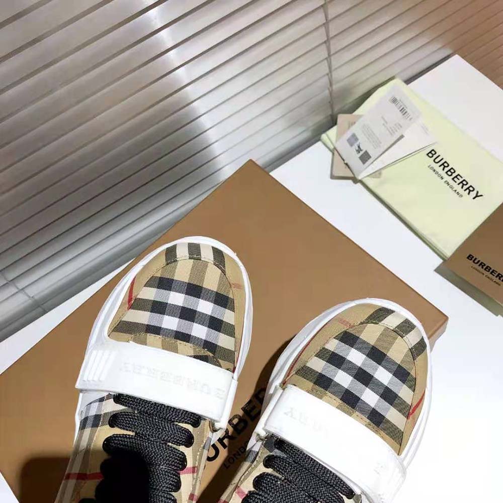 Burberry Unisex Vintage Check Cotton Sneakers - image 10