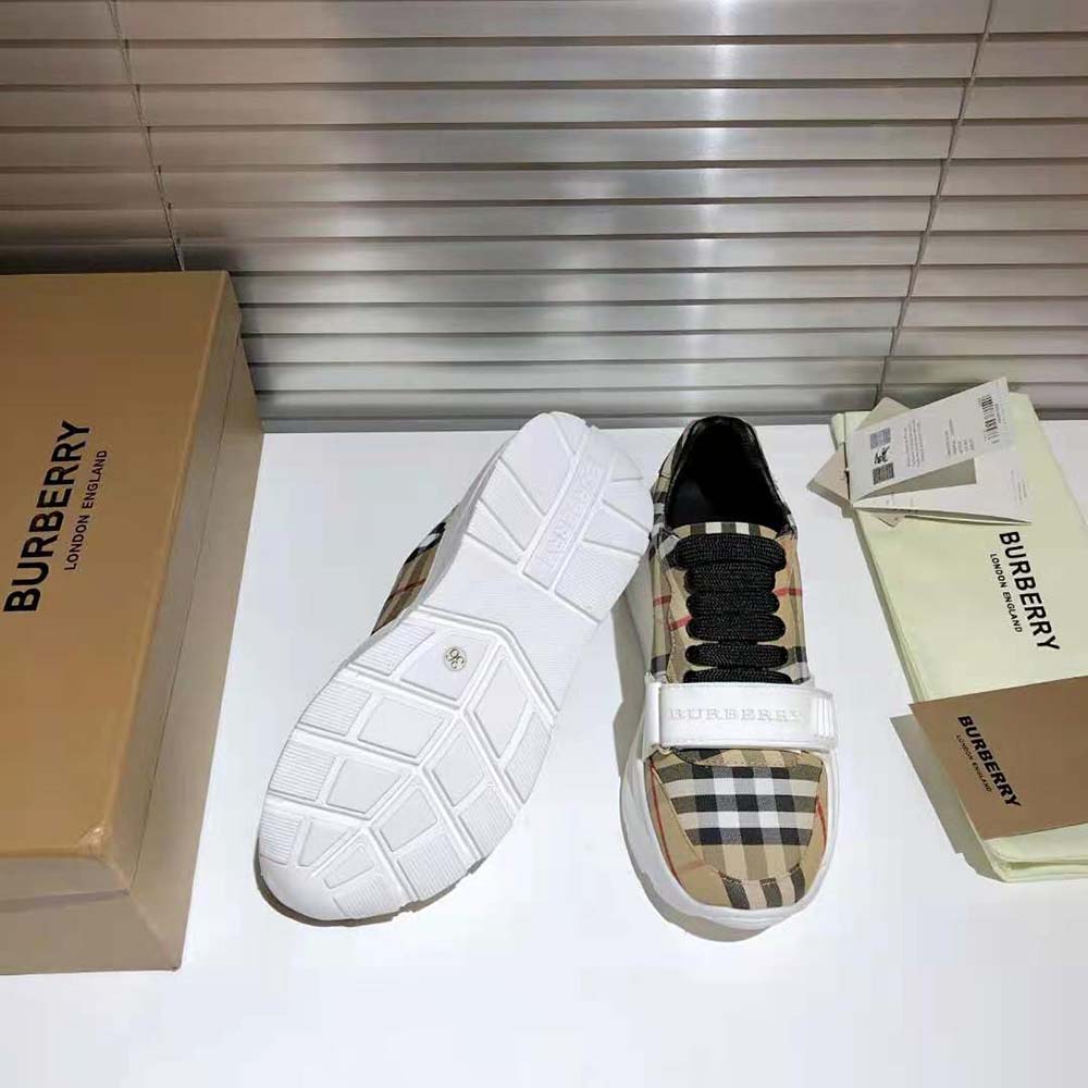 Burberry Unisex Vintage Check Cotton Sneakers - image 8