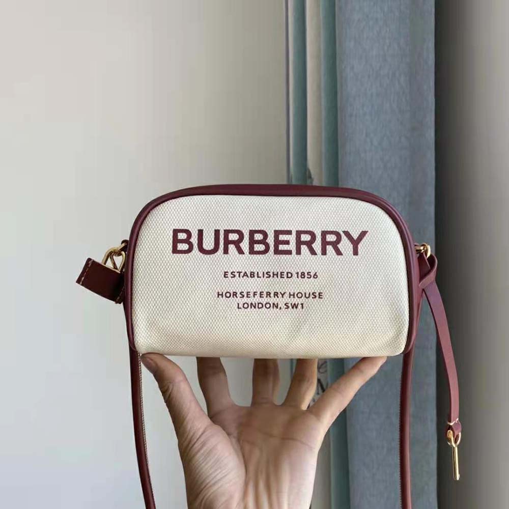 Burberry Women Horseferry Print Canvas Half Cube Crossbody Bag - image 7