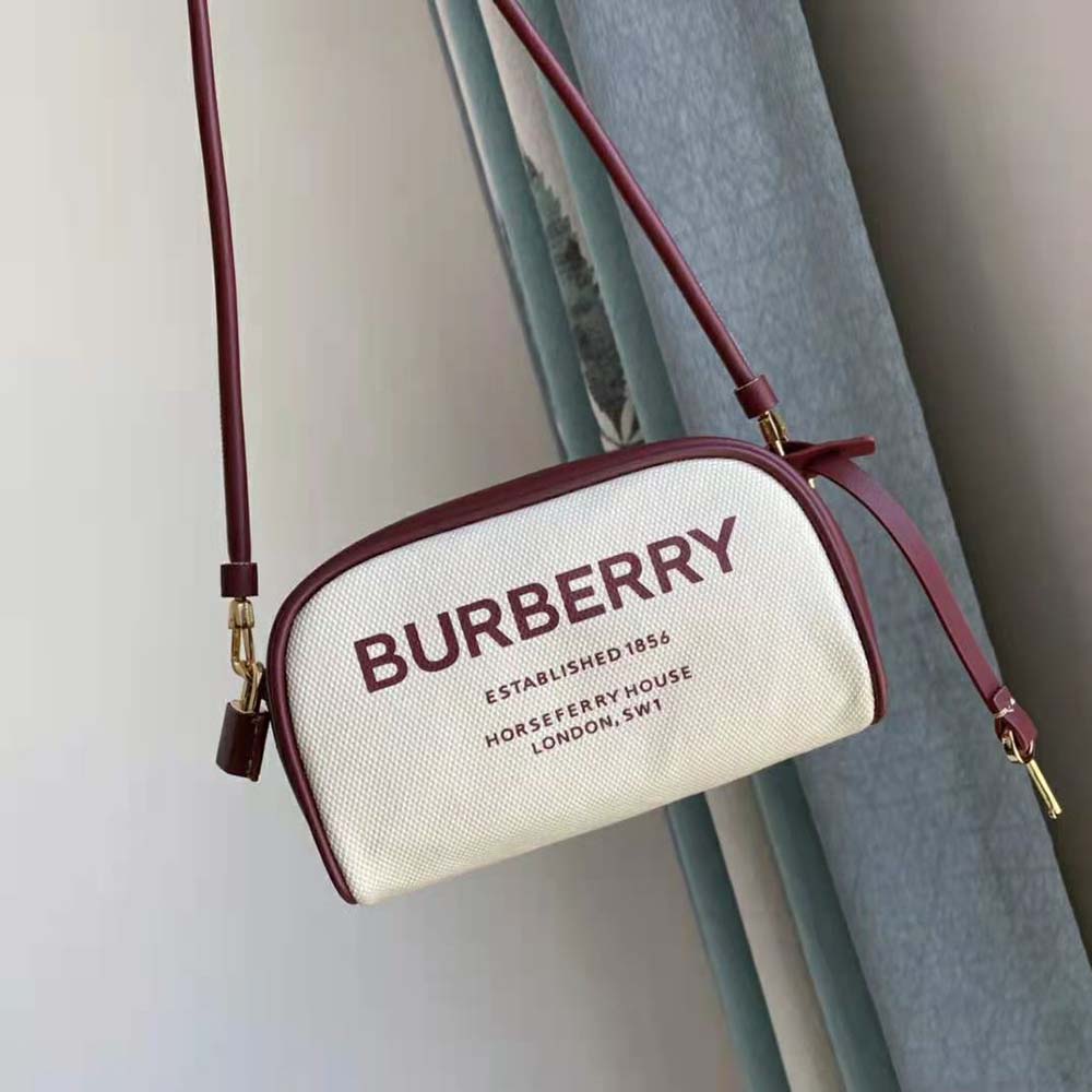 Burberry Women Horseferry Print Canvas Half Cube Crossbody Bag - image 6
