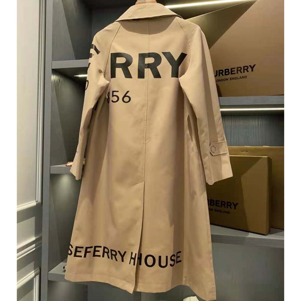 Burberry Women Horseferry Print Cotton Gabardine Car Coat - image 4