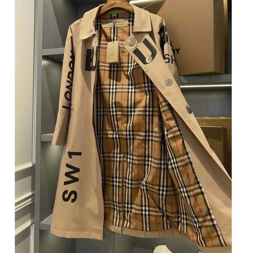 Burberry Women Horseferry Print Cotton Gabardine Car Coat - image 5