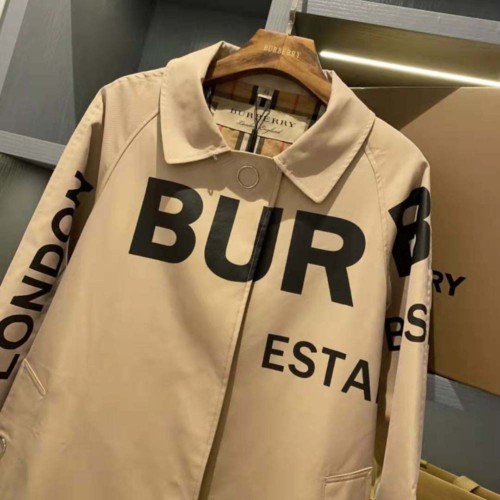 Burberry Women Horseferry Print Cotton Gabardine Car Coat - image 6