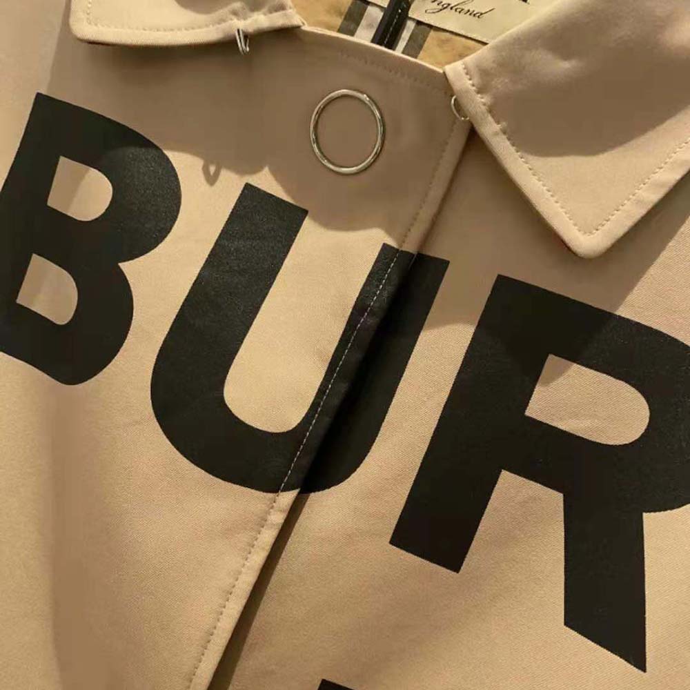Burberry Women Horseferry Print Cotton Gabardine Car Coat - image 9