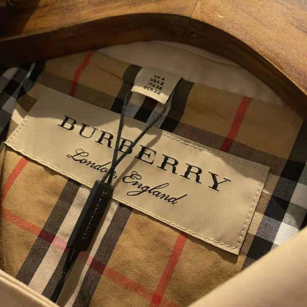 Burberry Women Horseferry Print Cotton Gabardine Car Coat - image 8