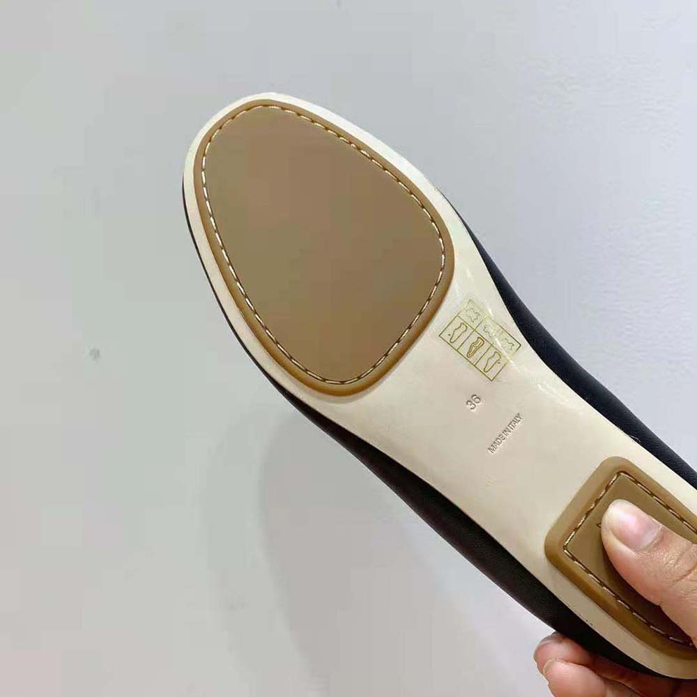 Burberry Women Logo Detail Vintage Check Cotton Ballerinas-Black - image 9