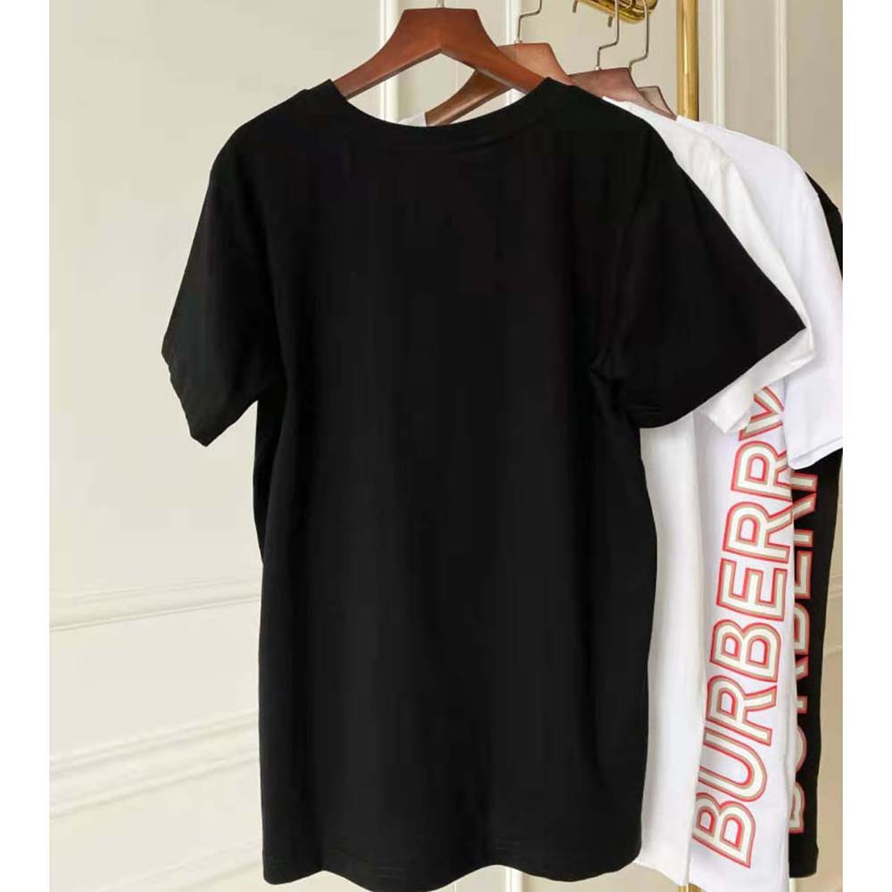 Burberry Men Logo Print Cotton T-shirt-Black - image 5