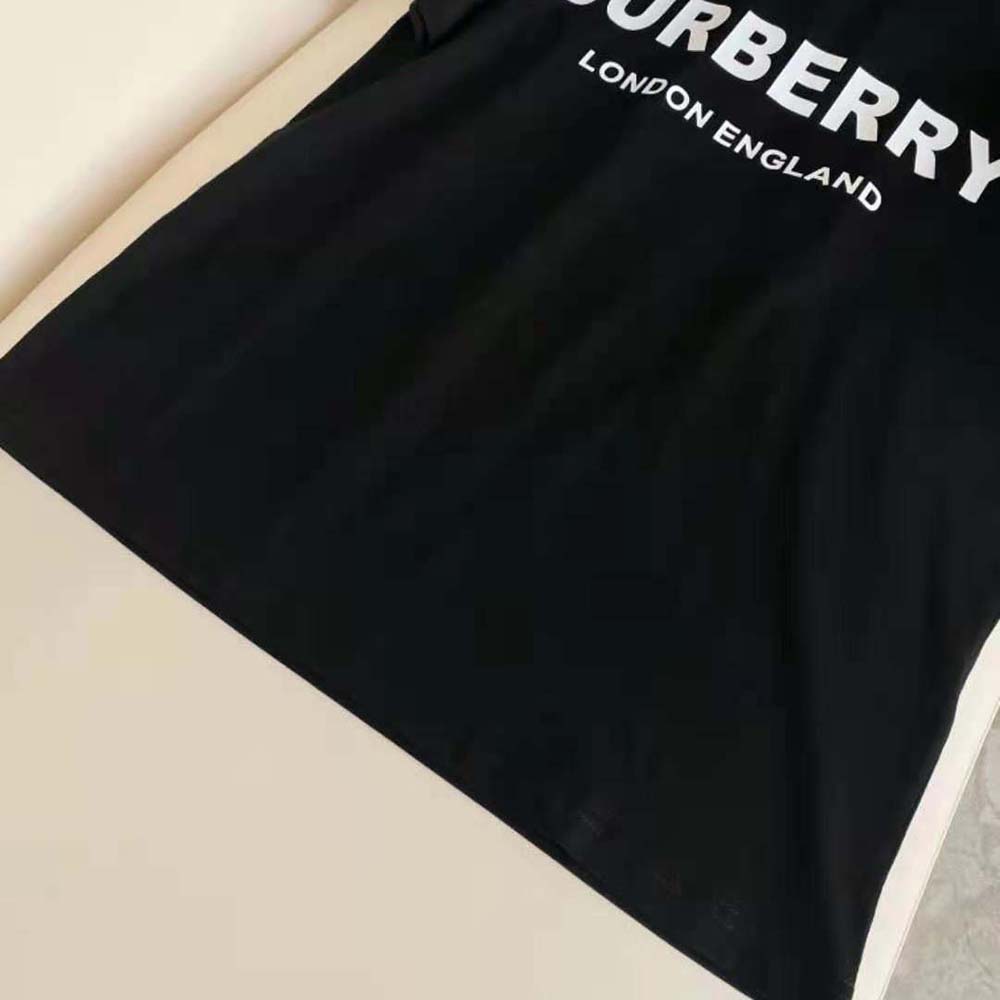 Burberry Men Logo Print Cotton T-shirt-Black - image 10