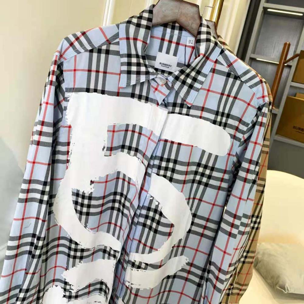 Burberry Men Love Print Vintage Check Cotton Oversized Shirt – Online Exclusive - image 4