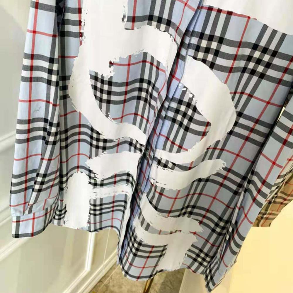Burberry Men Love Print Vintage Check Cotton Oversized Shirt – Online Exclusive - image 5