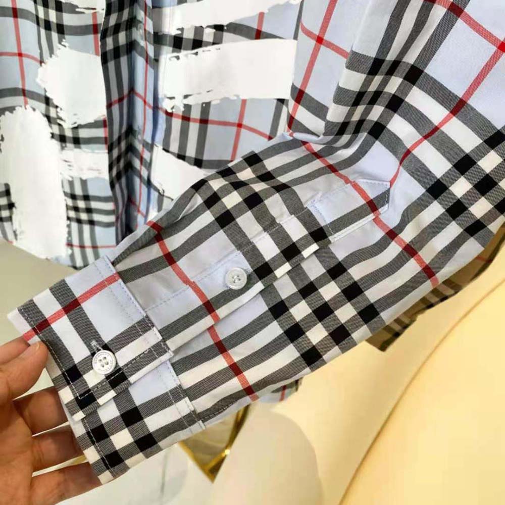 Burberry Men Love Print Vintage Check Cotton Oversized Shirt – Online Exclusive - image 7