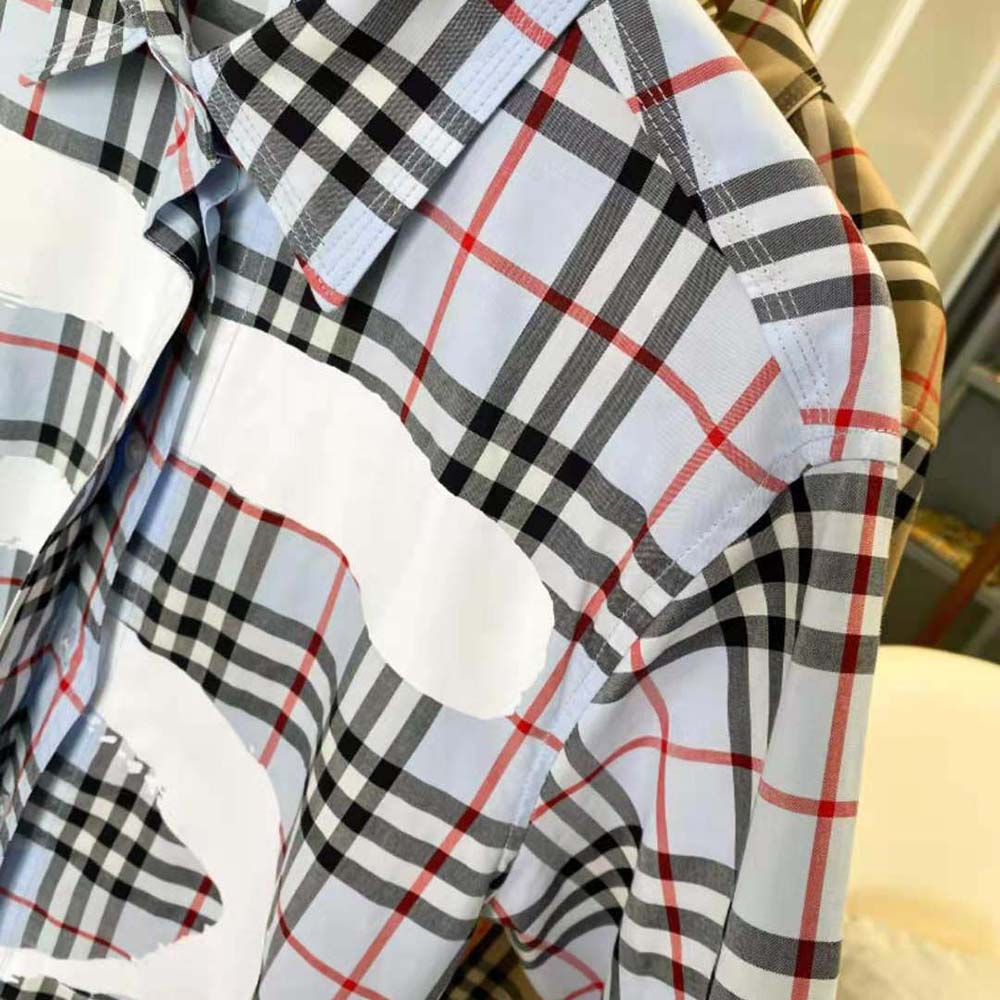 Burberry Men Love Print Vintage Check Cotton Oversized Shirt – Online Exclusive - image 6