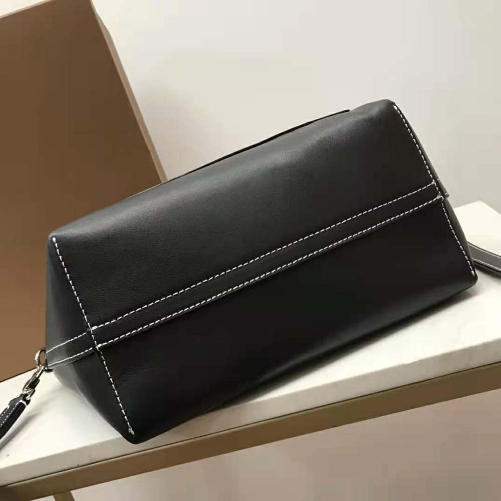 Burberry Women Mini Leather Soft Pocket Tote-Black - image 5