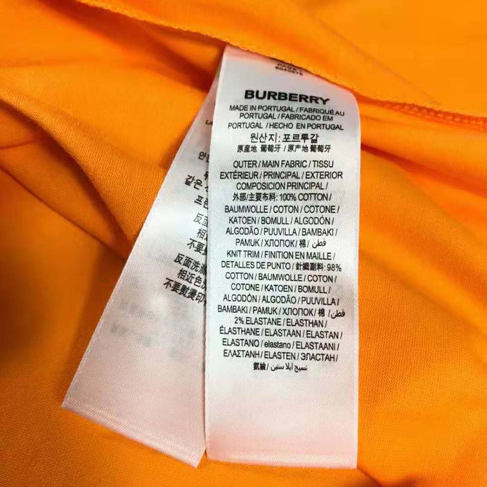 Burberry Men Shark Graphic Cotton Oversized T-shirt-Orange - image 10