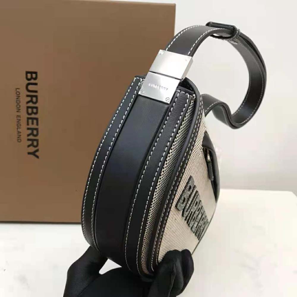 Burberry Women Small Cotton Canvas and Leather Olympia Bag - image 6