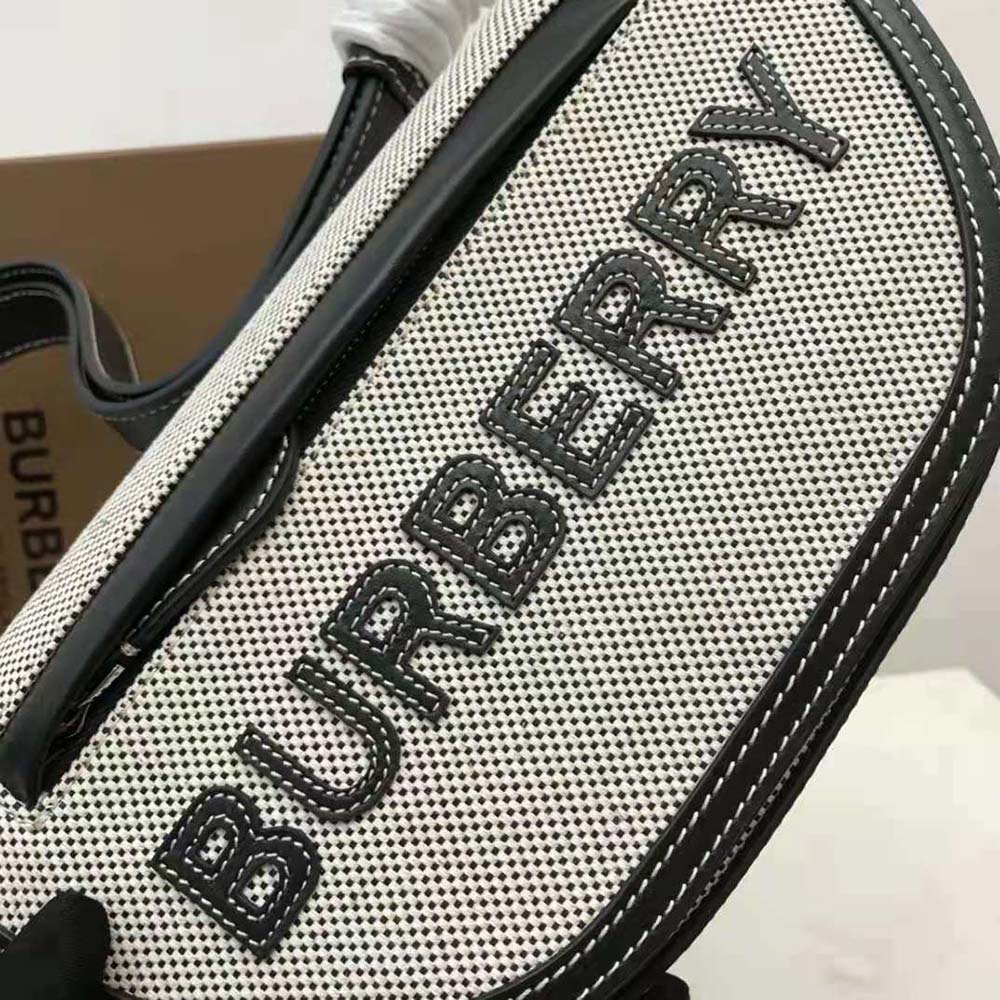 Burberry Women Small Cotton Canvas and Leather Olympia Bag - image 8