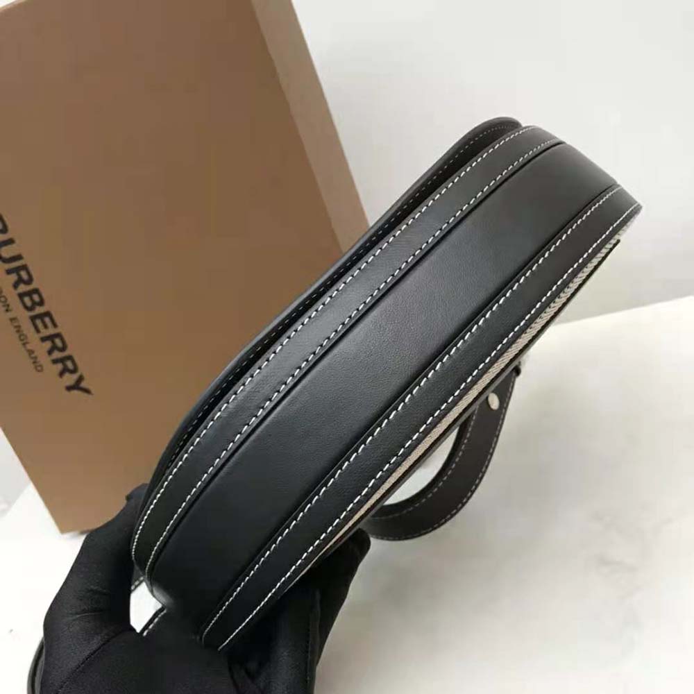 Burberry Women Small Cotton Canvas and Leather Olympia Bag - image 5
