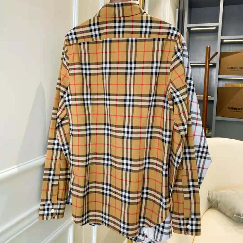 Burberry Women Vintage Check Cotton Oversized Shirt - image 5