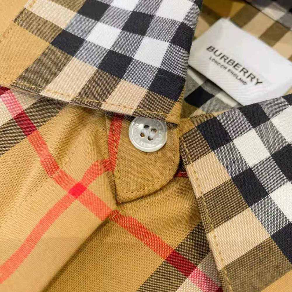 Burberry Women Vintage Check Cotton Oversized Shirt - image 9