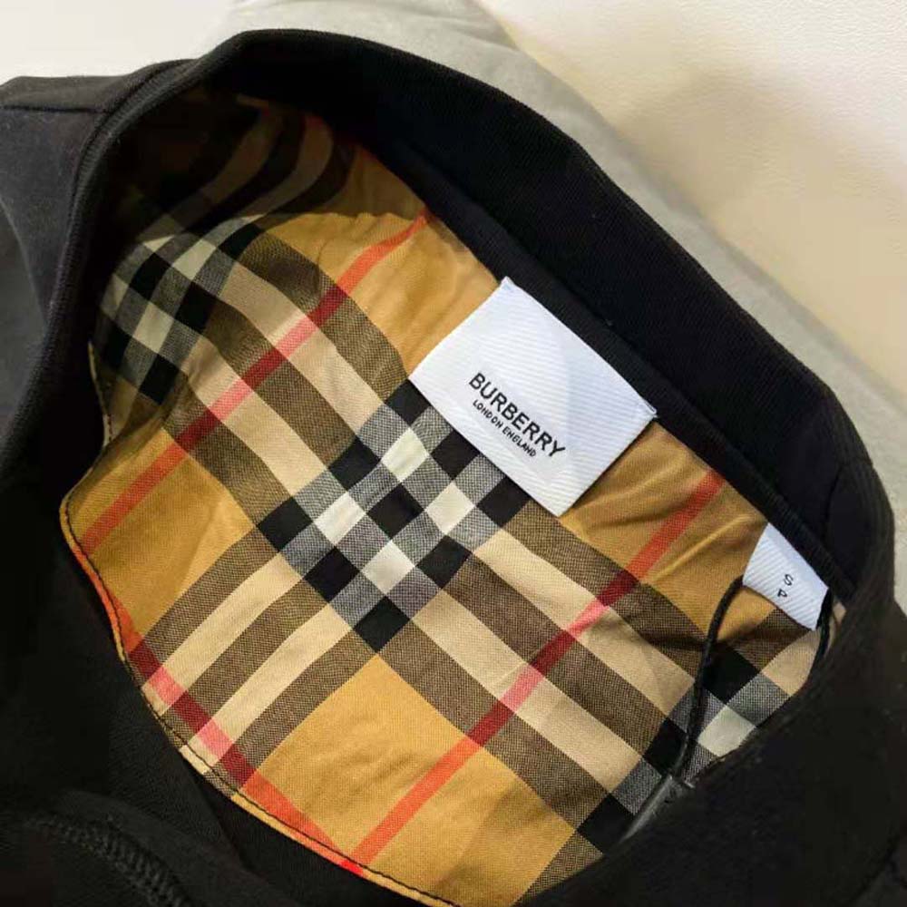 Burberry Men Vintage Check Sleeve Cotton T-shirt-Black - image 6