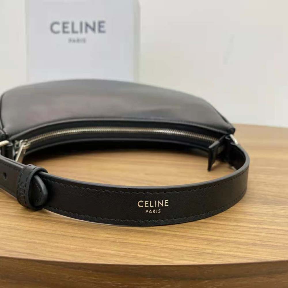 Celine Women Ava Bag in Smooth Calfskin with Celine Print-Black - image 6