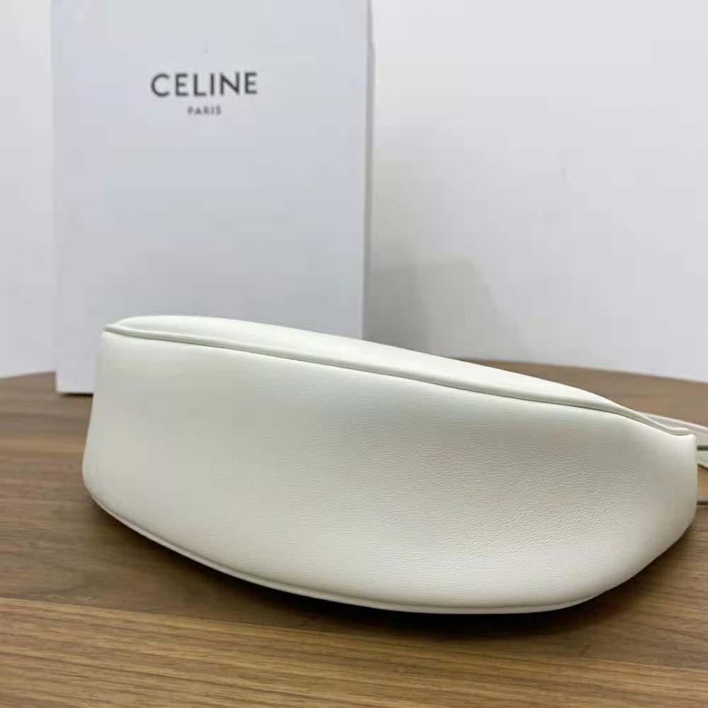 Celine Women Ava Bag in Smooth Calfskin with Celine Print-White - image 5