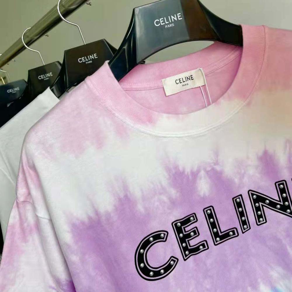 Celine Men Celine Loose T-shirt in Cotton with Studs - image 6