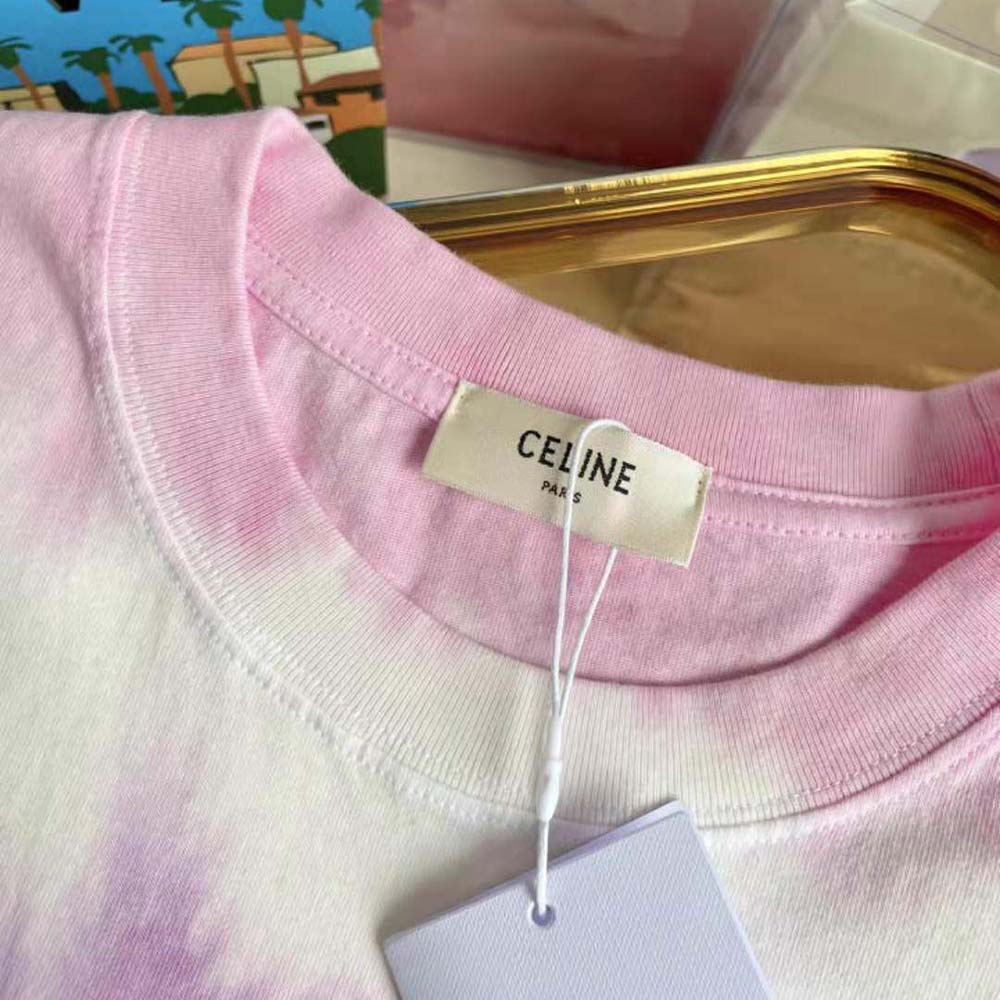 Celine Men Celine Loose T-shirt in Cotton with Studs - image 9