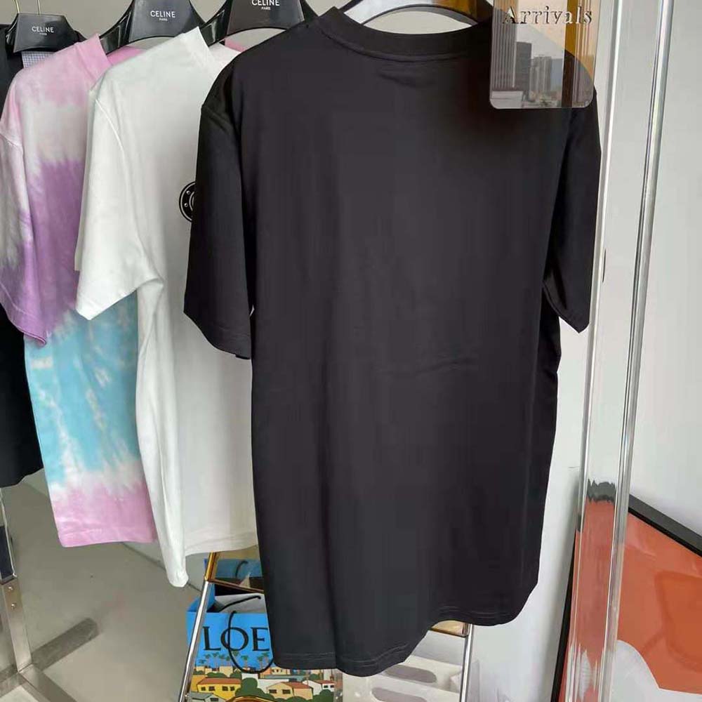 Side profile showing loose fit of Celine Men Celine Loose T-shirt in Cotton