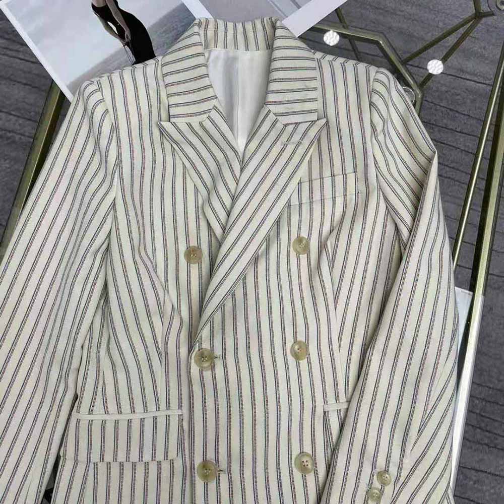 Celine Women Classic Jacket in Striped Wool - image 7