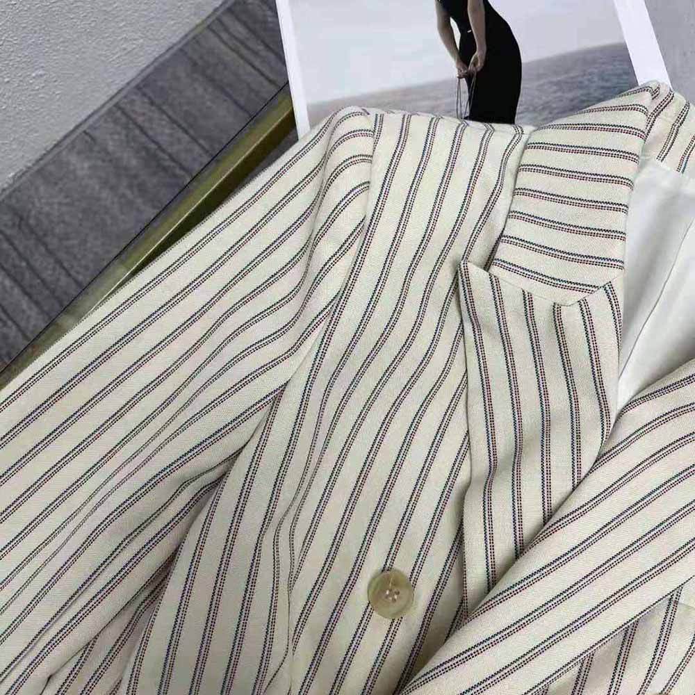 Celine Women Classic Jacket in Striped Wool - image 5