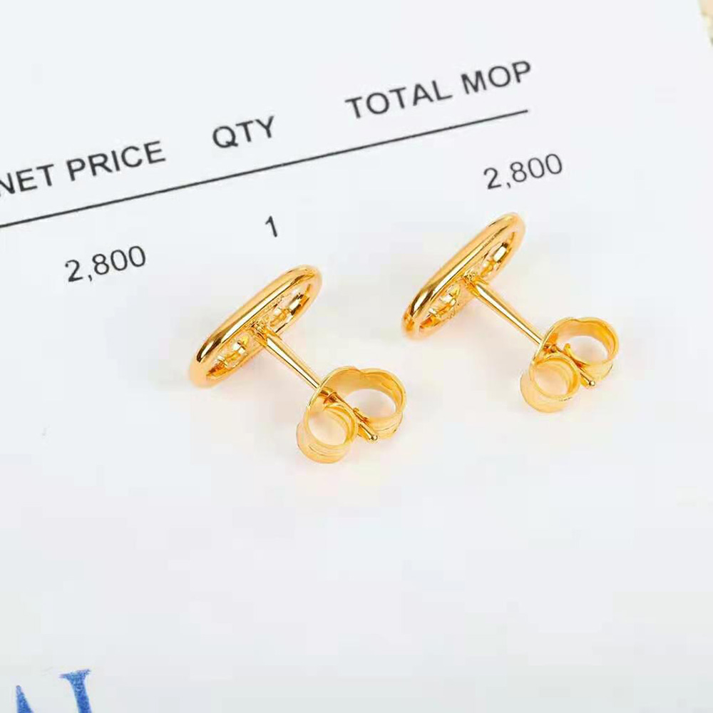 Celine Women Maillon Triomphe Studs in Brass with Gold Finish - image 4